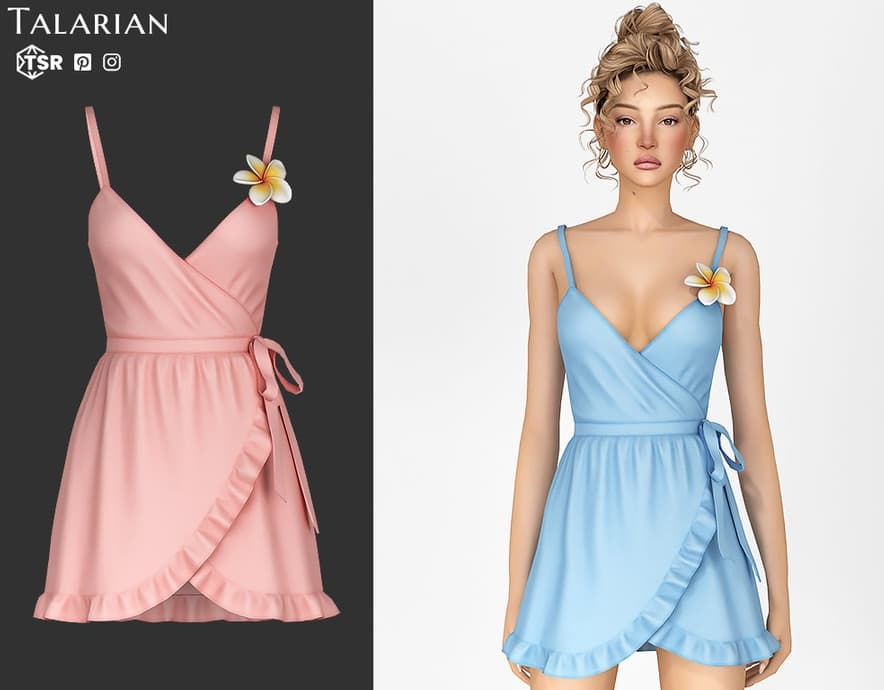 Платье Rosa Floral Detail Mini Dress